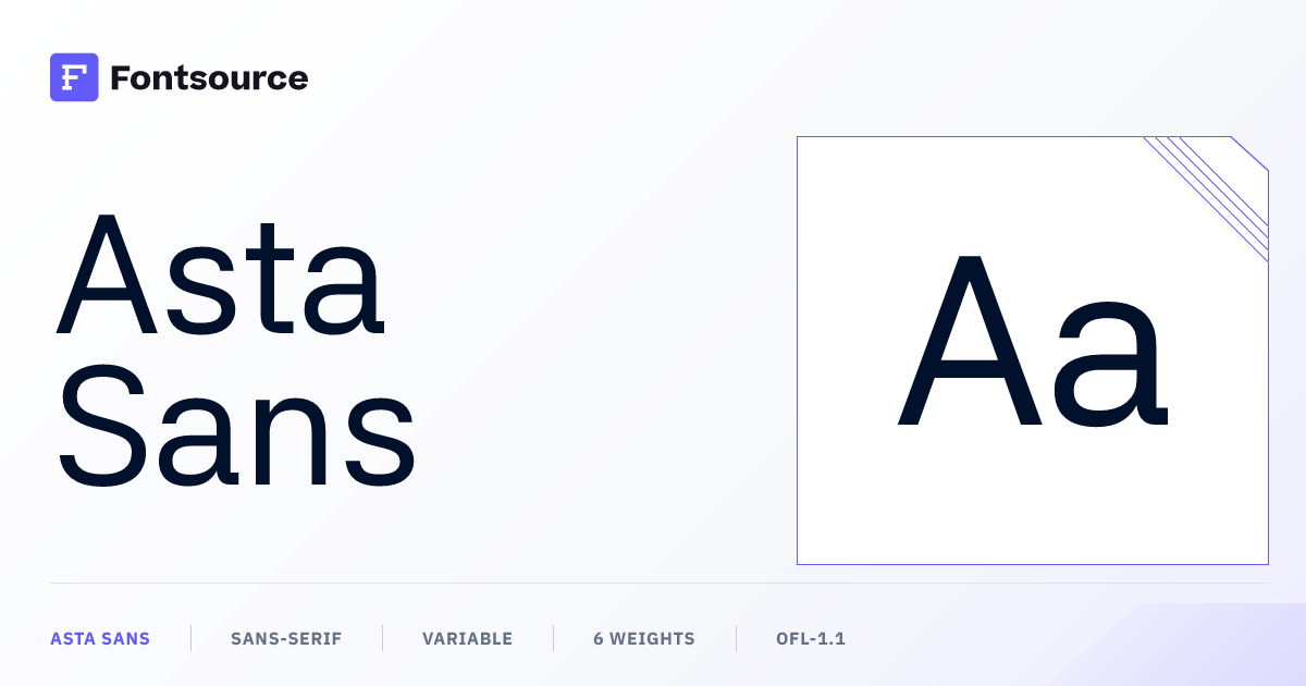 About Asta Sans | Fontsource