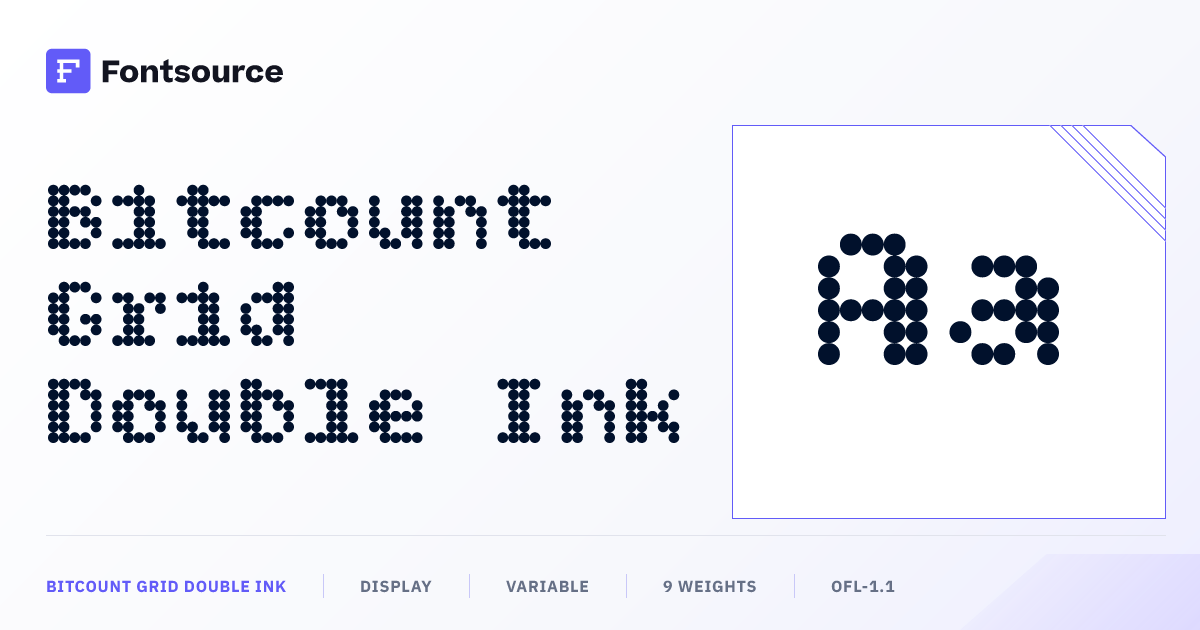 Download Bitcount Grid Double Ink Font | Fontsource