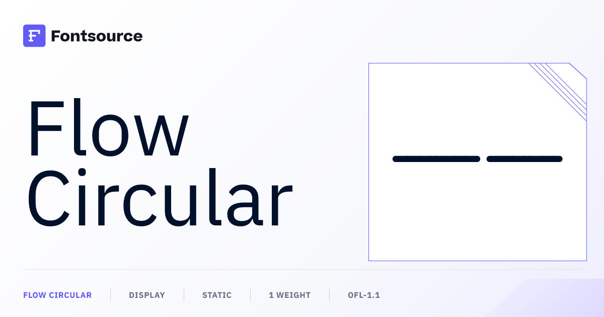 Flow Circular | Fontsource