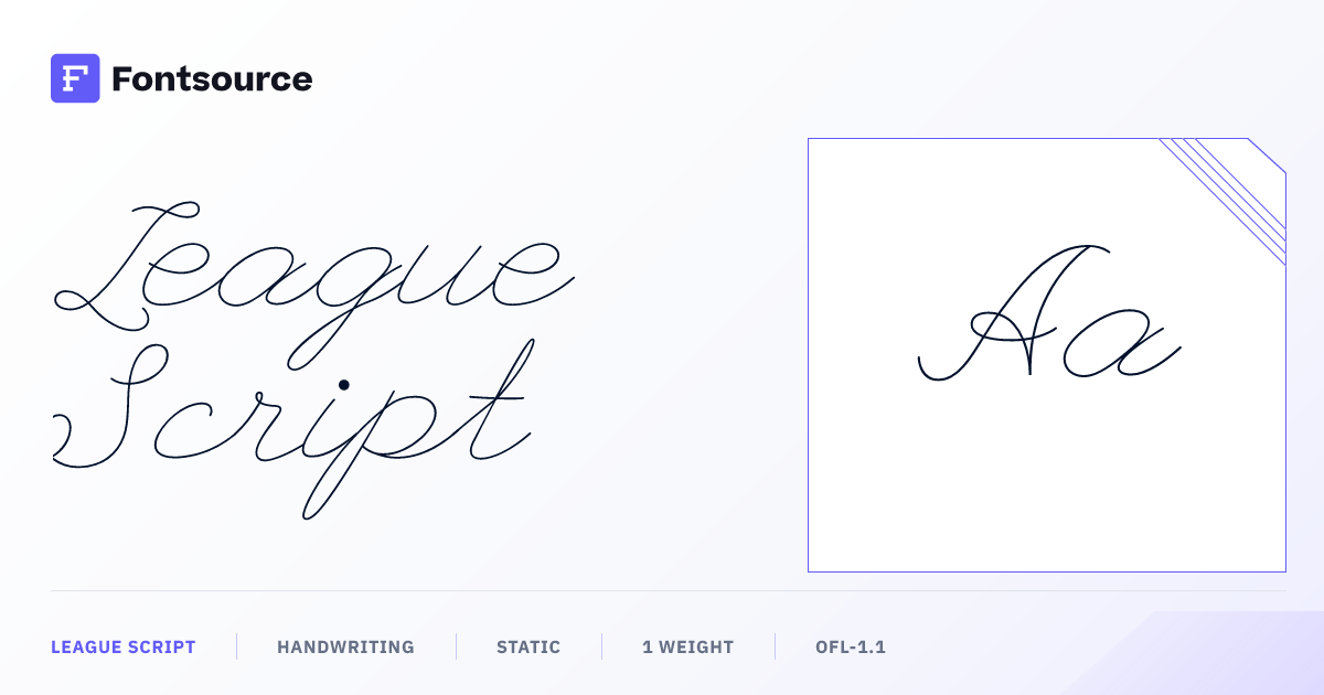 Download League Script Font | Fontsource