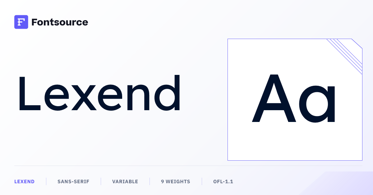 Lexend | Fontsource