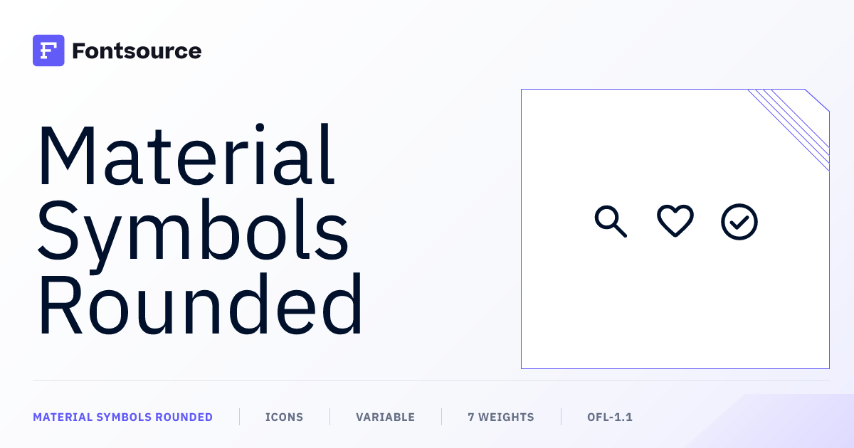 Material Symbols Rounded | Fontsource