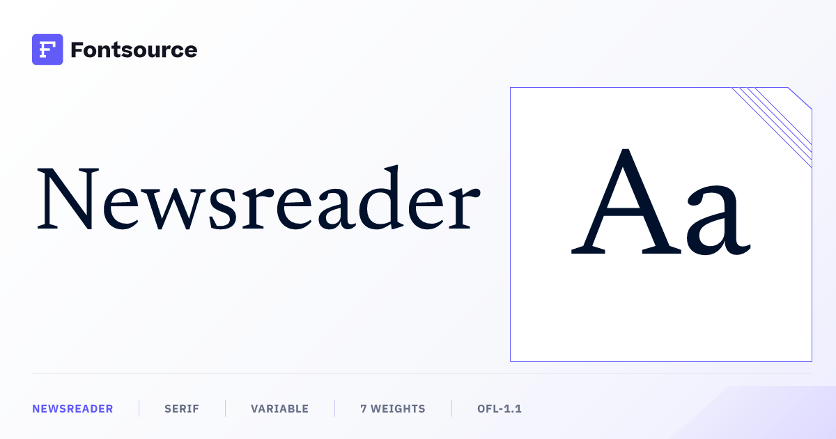 Newsreader | Fontsource