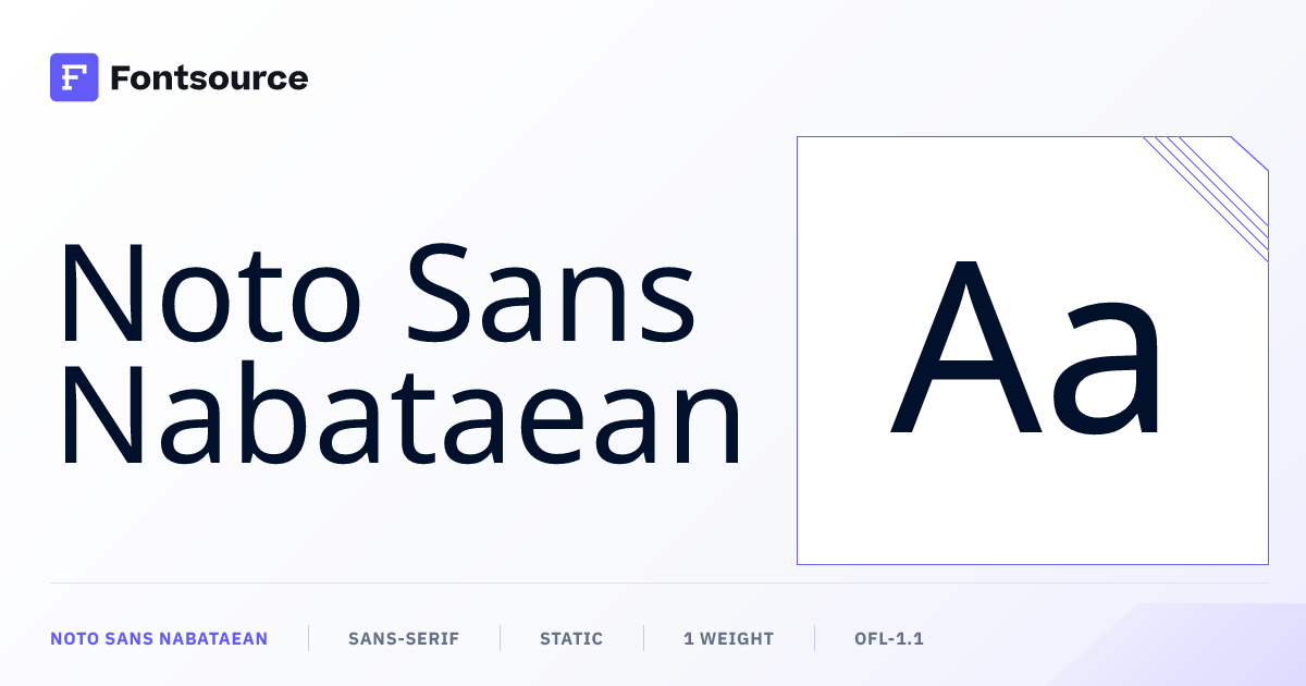 Download Noto Sans Nabataean Font | Fontsource