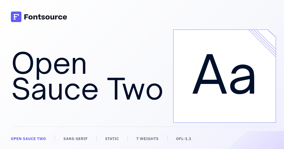 Open Sauce Two | Fontsource