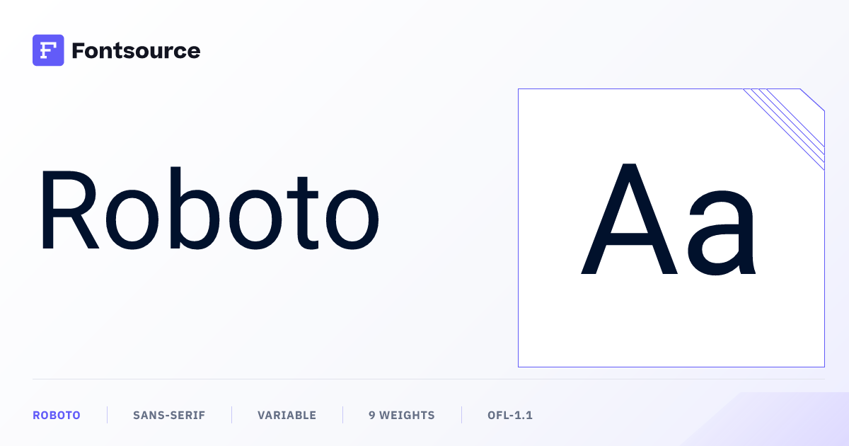 Roboto | Install | Fontsource