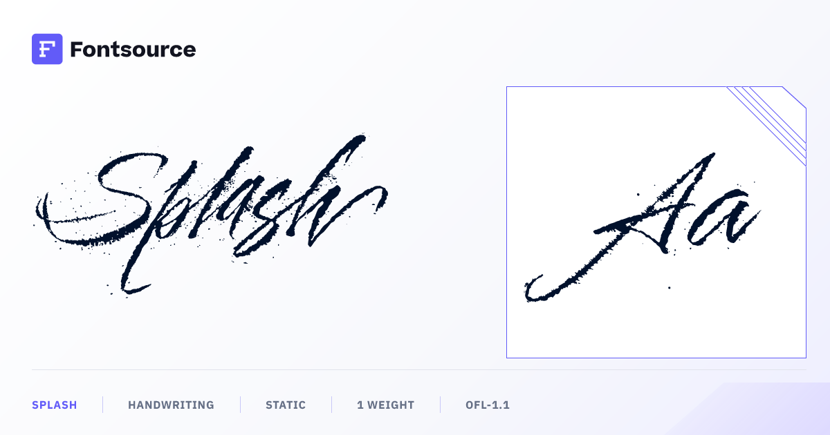 Download Splash Font | Fontsource