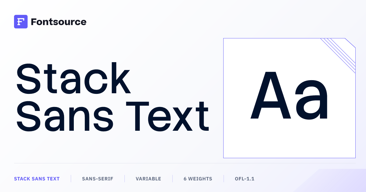 Stack Sans Text | Fontsource