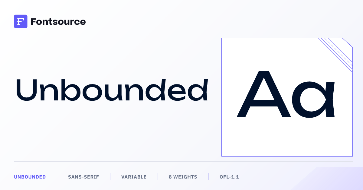 Unbounded | Fontsource